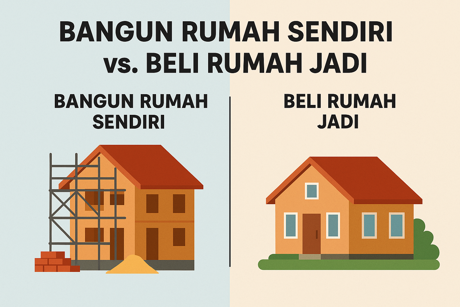 Bangun Rumah vs Beli Rumah